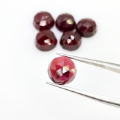 24.40 Carat Garnet 9mm Rose Cut Round Shape AA Grade Cabochons Parcel - Total 6 Pcs.