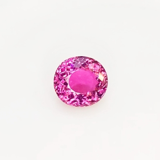 IIGJ Certified  16.79 Cts. Rubellite Tourmaline 16.22x15.12mm Faceted Oval Shape AAA Grade Loose Gemstone - Total 1 Pc.