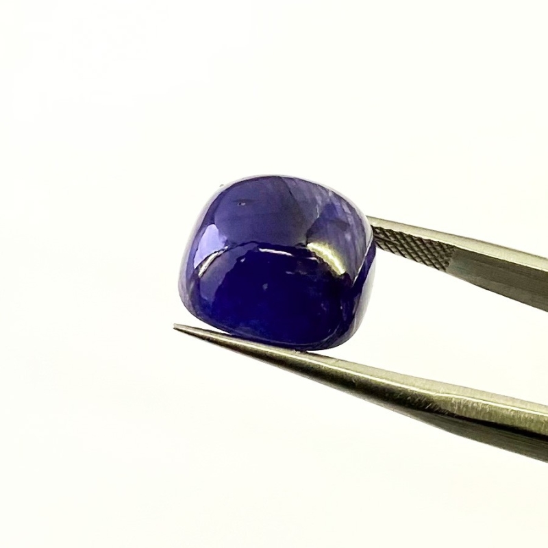 13.85 Carat Blue Sapphire 11x12.5 Smooth Cushion Shape A Grade Loose Cabochon - Total 1 Pc.