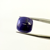 13 Carat Blue Sapphire 12mm Smooth Square Cushion Shape A Grade Loose Cabochon - Total 1 Pc.