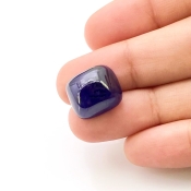 20.10 Carat Blue Sapphire 13x15mm Smooth Cushion Shape A Grade Loose Cabochon - Total 1 Pc.