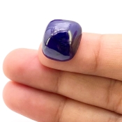 20.10 Carat Blue Sapphire 13x15mm Smooth Cushion Shape A Grade Loose Cabochon - Total 1 Pc.