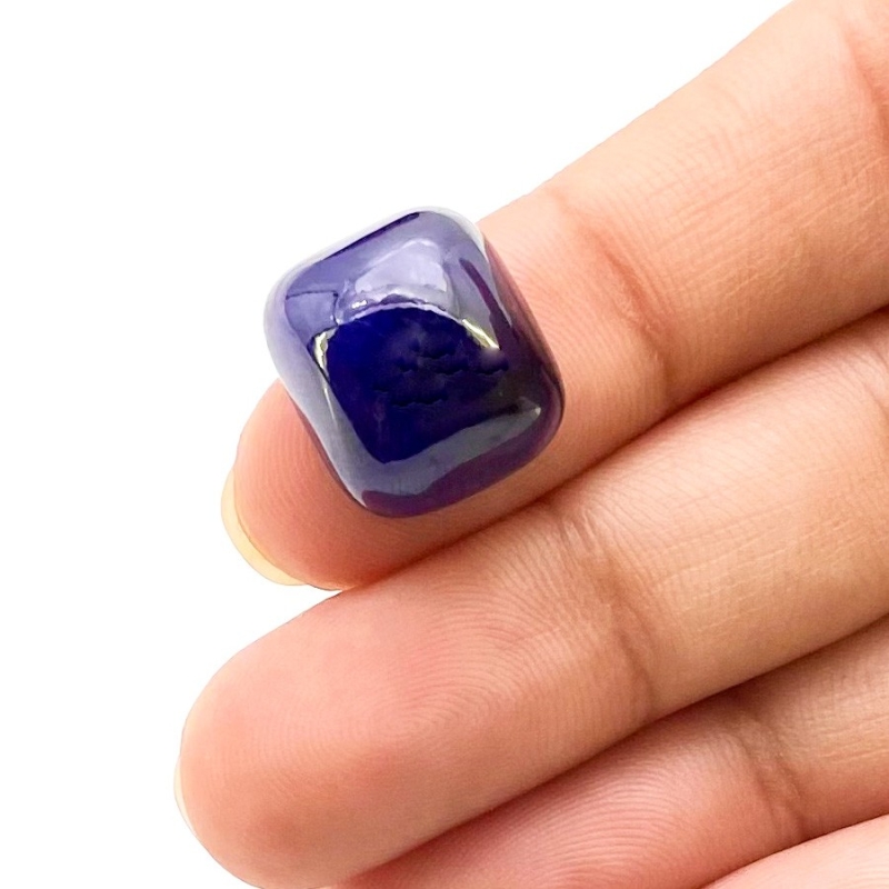 20.10 Carat Blue Sapphire 13x15mm Smooth Cushion Shape A Grade Loose Cabochon - Total 1 Pc.