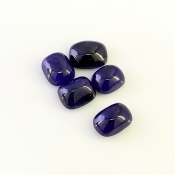 33.45 Carat Blue Sapphire 8.2x10.2-10x12.5mm Smooth Cushion Shape AA Grade Cabochons Parcel - Total 5 Pcs.