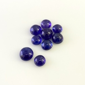 20.75 Carat Blue Sapphire 6.5-8.5mm Smooth Round Shape AA Grade Cabochons Parcel - Total 9 Pcs.
