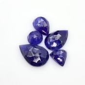 29.54 Carat Blue Sapphire 3.60-10.14Carat Rose Cut Mix Shape A Grade Cabochons Parcel - Total 5 Pcs.