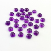 84.60 Carat African Amethyst 8mm Smooth Square Cushion Shape AA Grade Cabochons Parcel - Total 30 Pcs.