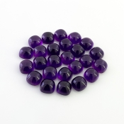 72 Carat African Amethyst 8mm Smooth Square Cushion Shape AA Grade Cabochons Parcel - Total 25 Pcs.