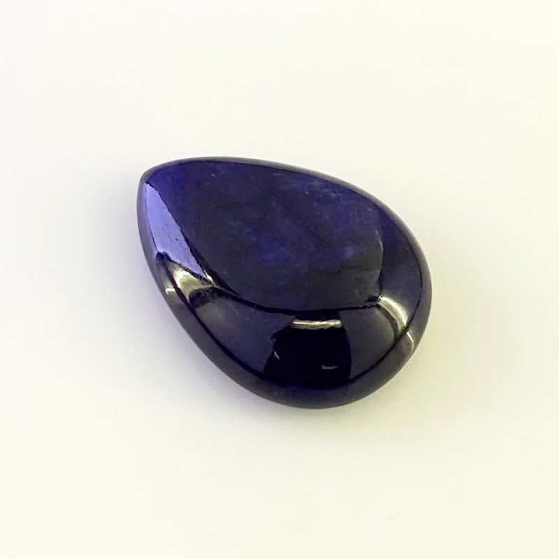63.10 Carat Blue Sapphire 22x31mm Smooth Pear Shape A Grade Loose Cabochon - Total 1 Pc.