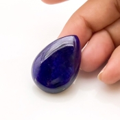 63.10 Carat Blue Sapphire 22x31mm Smooth Pear Shape A Grade Loose Cabochon - Total 1 Pc.
