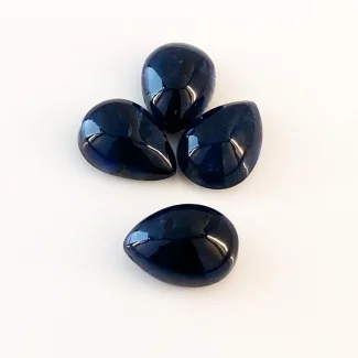 21.50 Carat Iolite 14x10mm Smooth Pear Shape A Grade Cabochons Parcel - Total 4 Pcs.