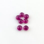 5.55 Carat Pink Tourmaline 5.5mm Smooth Round Shape AA Grade Cabochons Parcel - Total 7 Pcs.