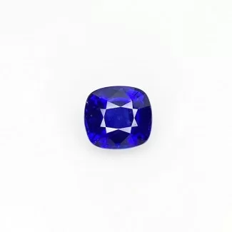 GIA Certified  5.08 Cts. Blue Sapphire 9.83x9.10mm Faceted Cushion Shape AAA Grade Loose Gemstone - Total 1 Pc.