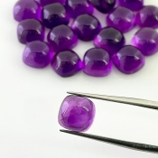 57.50 Carat African Amethyst 8mm Smooth Square Cushion Shape AA Grade Cabochons Parcel - Total 20 Pcs.
