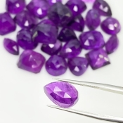 133.7 Carat African Amethyst 9-12.5mm Rose Cut Mix Shape AA Grade Cabochons Parcel - Total 29 Pcs.