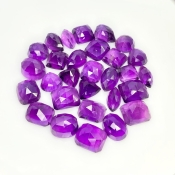 133.7 Carat African Amethyst 9-12.5mm Rose Cut Mix Shape AA Grade Cabochons Parcel - Total 29 Pcs.