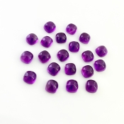 57.35 Carat African Amethyst 8mm Smooth Square Cushion Shape AA Grade Cabochons Parcel - Total 20 Pcs.