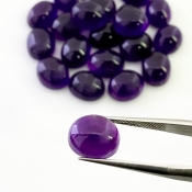 65.40 Carat African Amethyst 10X8mm Smooth Oval Shape A Grade Cabochons Parcel - Total 21 Pcs.