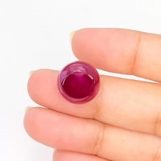 Ruby Smooth Round Shape AA Grade Loose Cabochon - 13mm - 1 Pc. - 16.30 Carat