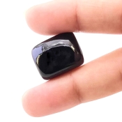 26.45 Carat Black Spinel 20x15mm Smooth Cushion Shape AAA Grade Loose Cabochon - Total 1 Pc.