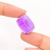 21.30 Carat African Amethyst 20x15mm Smooth Cushion Shape A Grade Loose Cabochon - Total 1 Pc.