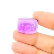 21.30 Carat African Amethyst 20x15mm Smooth Cushion Shape A Grade Loose Cabochon - Total 1 Pc.