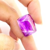 21.65 Carat African Amethyst 20x15mm Smooth Cushion Shape A Grade Loose Cabochon - Total 1 Pc.