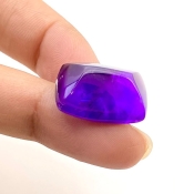 20.05 Carat African Amethyst 20x15mm Smooth Cushion Shape A Grade Loose Cabochon - Total 1 Pc.