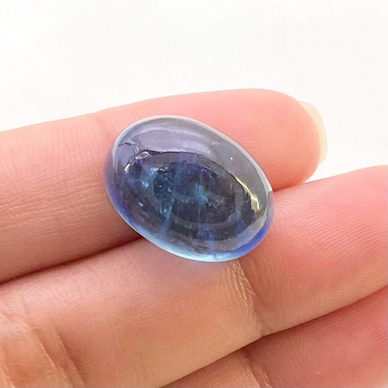 19.10 Cts. Aquamarine 18x13mm Smooth Oval Shape A+ Grade Loose Cabochon - Total 1 Pc.
