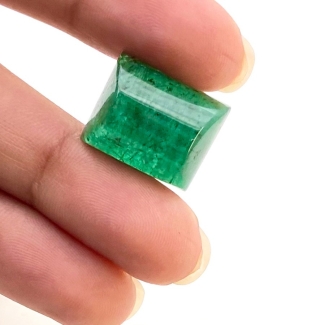 22.3 Carat Emerald 16.5x13mm Smooth Baguette Shape A Grade Loose Cabochon - Total 1 Pc.