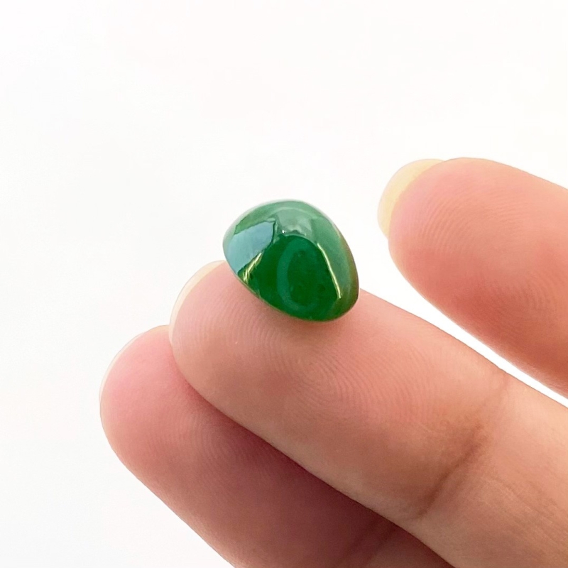 5.05 Carat Emerald 12x9.5mm Smooth Oval Shape A Grade Loose Cabochon - Total 1 Pc.