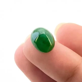 5.05 Carat Emerald 12x9.5mm Smooth Oval Shape A Grade Loose Cabochon - Total 1 Pc.