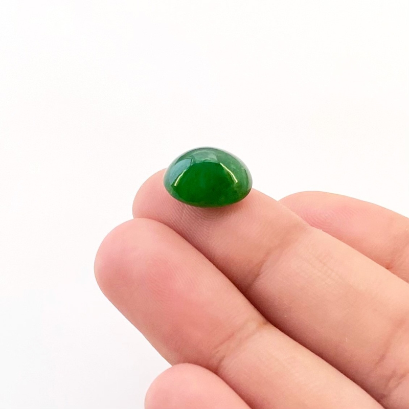 5.05 Carat Emerald 12x9.5mm Smooth Oval Shape A Grade Loose Cabochon - Total 1 Pc.