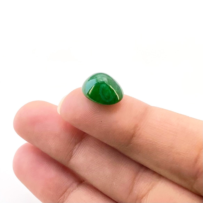 5.05 Carat Emerald 12x9.5mm Smooth Oval Shape A Grade Loose Cabochon - Total 1 Pc.