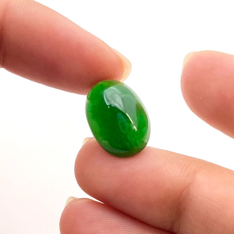8.05 Carat Emerald 16x11mm Smooth Oval Shape A Grade Loose Cabochon - Total 1 Pc.