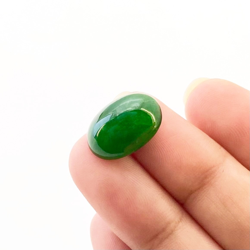 8.05 Carat Emerald 16x11mm Smooth Oval Shape A Grade Loose Cabochon - Total 1 Pc.