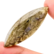43.35 Carat Labradorite 44x16mm Smooth Marquise Shape AA Grade Loose Cabochon - Total 1 Pc.