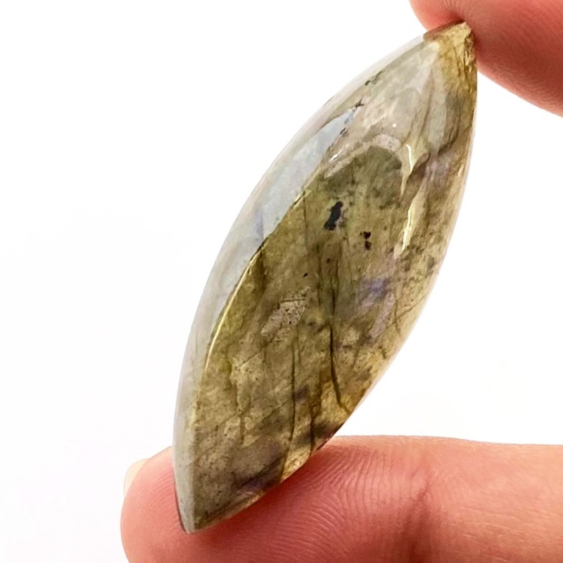 43.35 Carat Labradorite 44x16mm Smooth Marquise Shape AA Grade Loose Cabochon - Total 1 Pc.