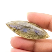 43.35 Carat Labradorite 44x16mm Smooth Marquise Shape AA Grade Loose Cabochon - Total 1 Pc.