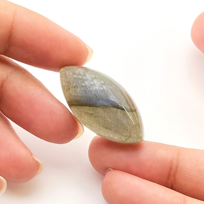 36.10 Carat Labradorite 30x15mm Smooth Marquise Shape AA Grade Loose Cabochon - Total 1 Pc.