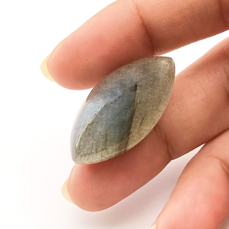 36.10 Carat Labradorite 30x15mm Smooth Marquise Shape AA Grade Loose Cabochon - Total 1 Pc.