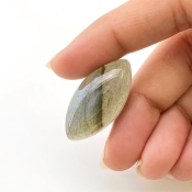 36.10 Carat Labradorite 30x15mm Smooth Marquise Shape AA Grade Loose Cabochon - Total 1 Pc.