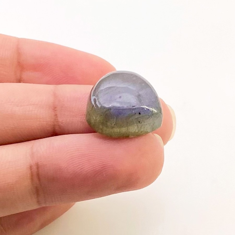 13.45 Carats Labradorite 15mm Smooth Heart Shape AA Grade Loose Cabochon - Total 1 Pc.