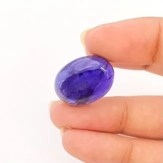 22.30 Carat Iolite 20x15mm Smooth Oval Shape A Grade Loose Cabochon - Total 1 Pc.