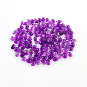 39 Carat African Amethyst 5x3-5x4mm Smooth Oval Shape A Grade Cabochons Parcel - Total 126 Pcs.