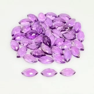 African Amethyst Rose Cut Marquise Shape AA Grade Cabochon Parcel - 10x5mm - 45 Pc. - 47.50 Carat