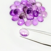 33.30 Carat African Amethyst 8x6mm Rose Cut Oval Shape AA Grade Cabochons Parcel - Total 26 Pcs.
