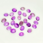 33.30 Carat African Amethyst 8x6mm Rose Cut Oval Shape AA Grade Cabochons Parcel - Total 26 Pcs.