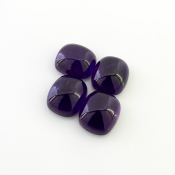 56.70 Carat African Amethyst 16x14mm Smooth Cushion Shape A Grade Cabochons Parcel - Total 4 Pcs.