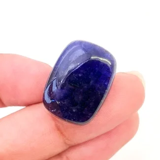 25.65 Carat Iolite 20x15mm Smooth Cushion Shape A Grade Loose Cabochon - Total 1 Pc.
